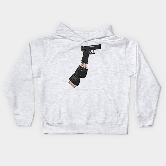 italian pistol joke Kids Hoodie by Scrapyardigan